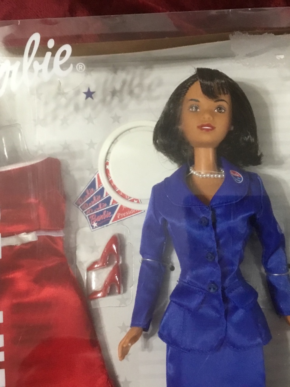 Barbie President 2000 Afro American Doll Exclusive Toys R Us White House Project - Picture 2 of 12